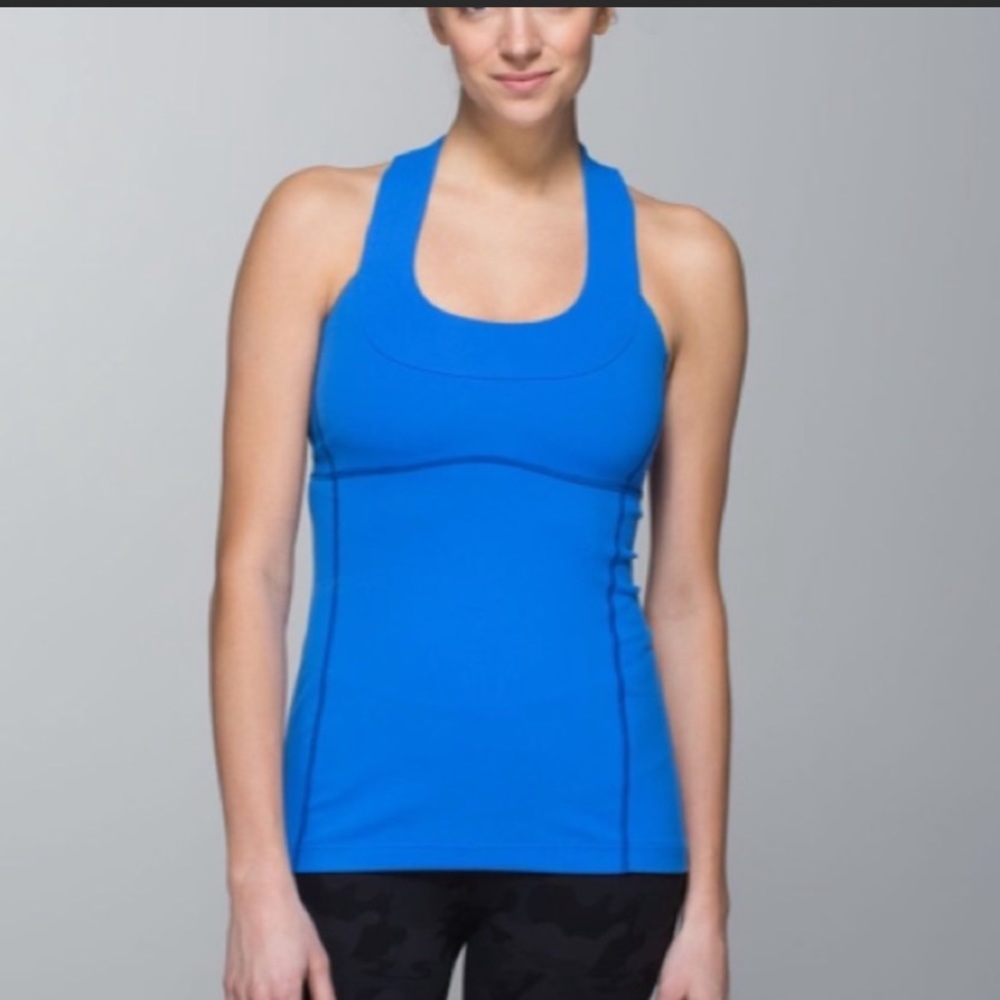 Lululemon blue scoop neck tank sz 6